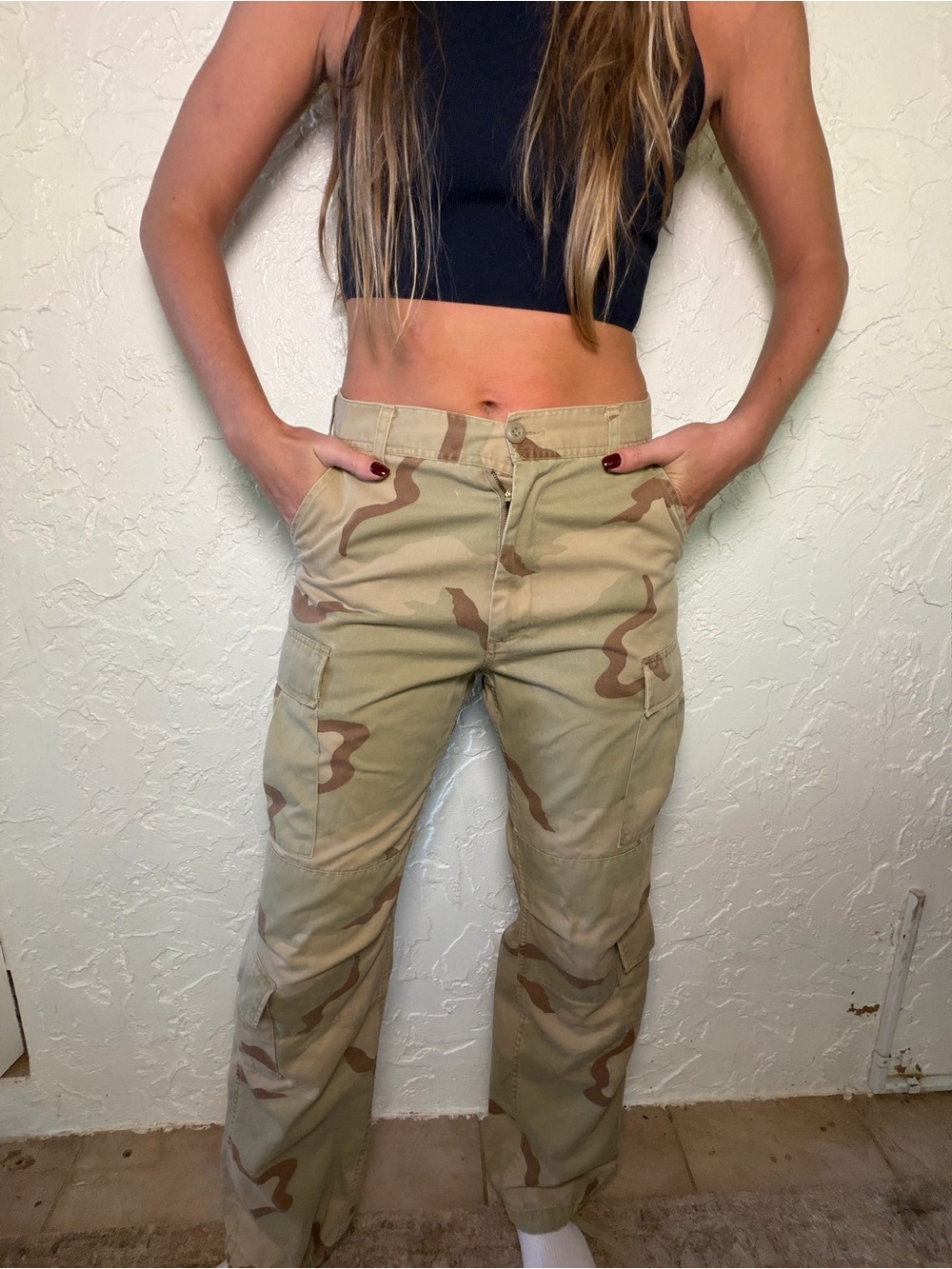 U.S. Army Desert Camo Cargo Pants in Tan and Brown